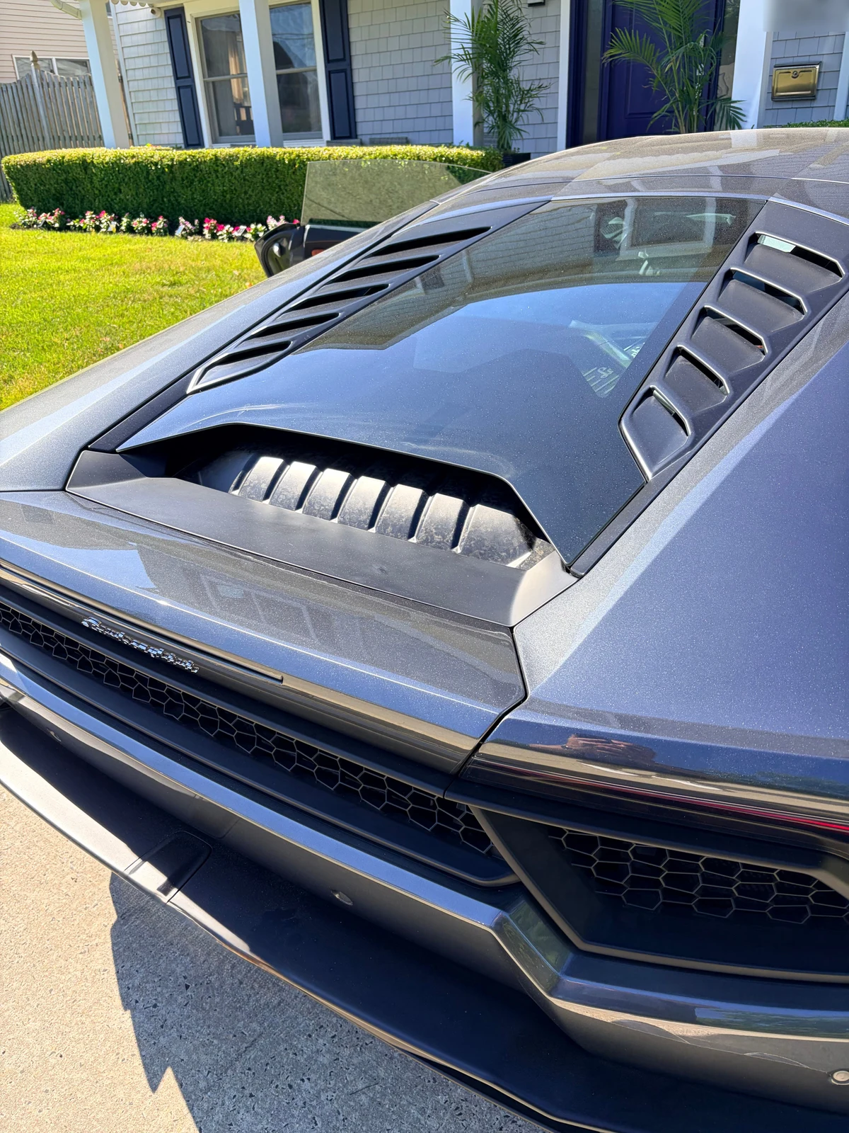 2018 Lamborghini Huracán exterior, ahead of steering wheel and leather entry panel refinement in New Jersey