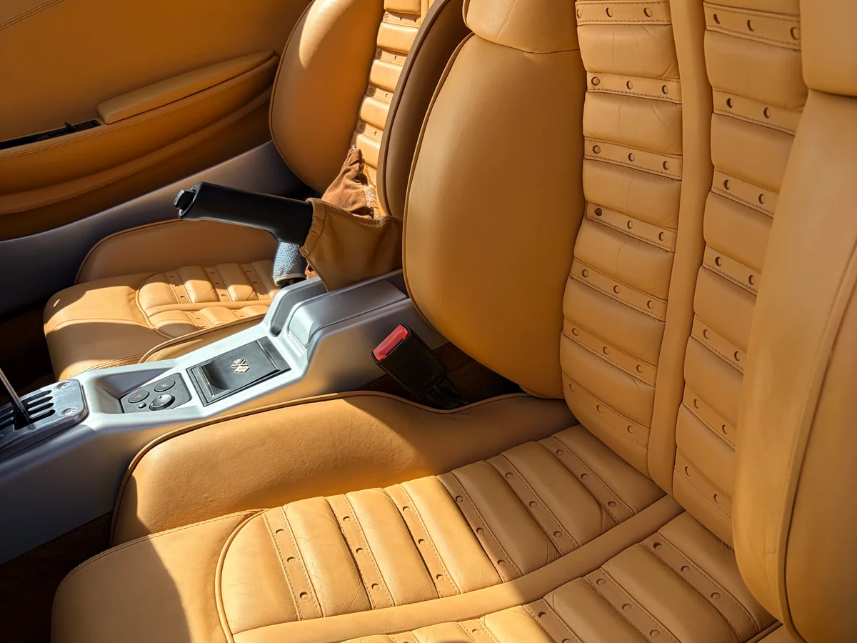 1999 Ferrari 360 Modena beige interior fully restored by Atlantic Leather Care — mobile service NJ